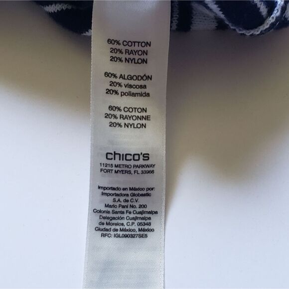 Chico's B&W Striped\PolkaDot Crew Neck Pullover - Picture 9 of 11